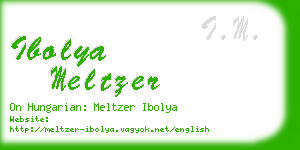 ibolya meltzer business card